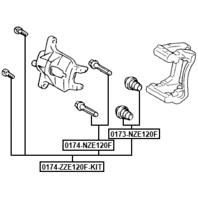 FRONT CALIPER SLIDE PIN KIT - Image 2