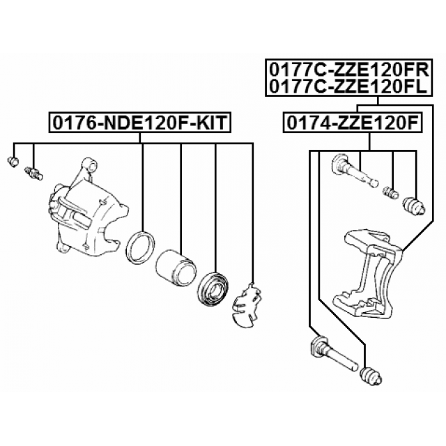FRONT CALIPER SLIDE PIN KIT - Image 2