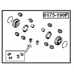 Alternative view of FRONT BRAKE CALIPER REPAIR KIT (SET FOR TWO SIDES)