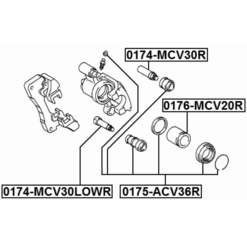 Alternative view of REAR BRAKE CALIPER REPAIR KIT (SET FOR TWO SIDES)
