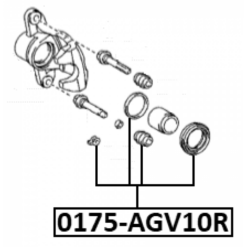 Alternative view of REAR BRAKE CALIPER REPAIR KIT (SET FOR TWO SIDES)