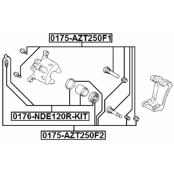Alternative view of FRONT CALIPER SLIDE PIN KIT (SET FOR ONE SIDE)