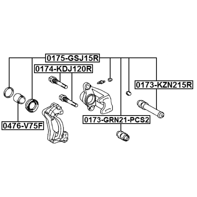 REAR BRAKE CALIPER REPAIR KIT (SET FOR TWO SIDES) - Image 2