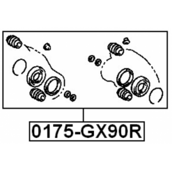 Alternative view of REAR BRAKE CALIPER REPAIR KIT (SET FOR TWO SIDES)