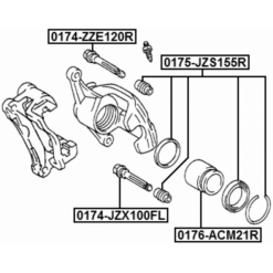Alternative view of REAR BRAKE CALIPER REPAIR KIT (SET FOR TWO SIDES)