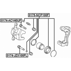 Alternative view of FRONT BRAKE CALIPER REPAIR KIT (SET FOR TWO SIDES)