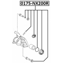 Alternative view of REAR BRAKE CALIPER REPAIR KIT (SET FOR TWO SIDES)
