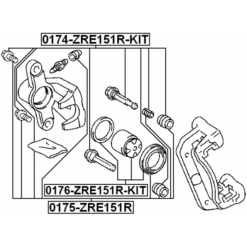 Alternative view of REAR BRAKE CALIPER REPAIR KIT (SET FOR TWO SIDES)