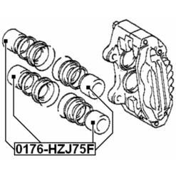 Alternative view of FRONT CALIPER PISTON D42.8