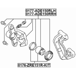 Alternative view of REAR RIGHT BRAKE CALIPER ASSEMBLY