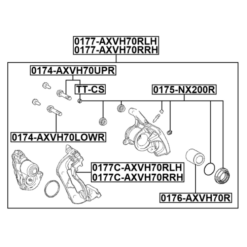 Alternative view of REAR LEFT BRAKE CALIPER ASSEMBLY (INCLUDING SERVO MOTOR WITH BRACKET)