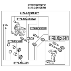 Alternative view of FRONT RIGHT BRAKE CALIPER ASSEMBLY (WITH BRACKET)