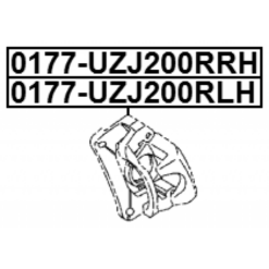 Alternative view of REAR RIGHT BRAKE CALIPER ASSEMBLY (WITH BRACKET)