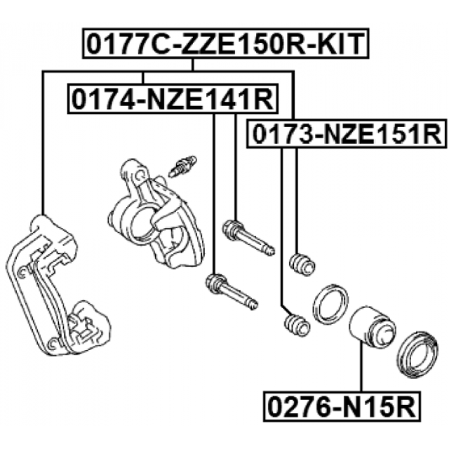 REAR BRAKE CALIPER BRACKET CARRIER SET - Image 2