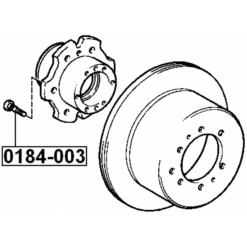 Alternative view of WHEEL STUD