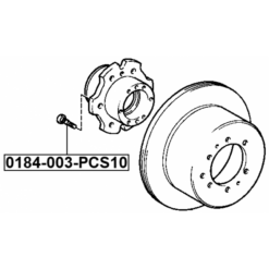 Alternative view of WHEEL STUD PCS 10