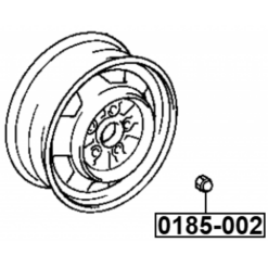 Alternative view of WHEEL NUT M12X1.5 L16