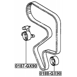 Alternative view of PULLEY IDLER TIMING BELT