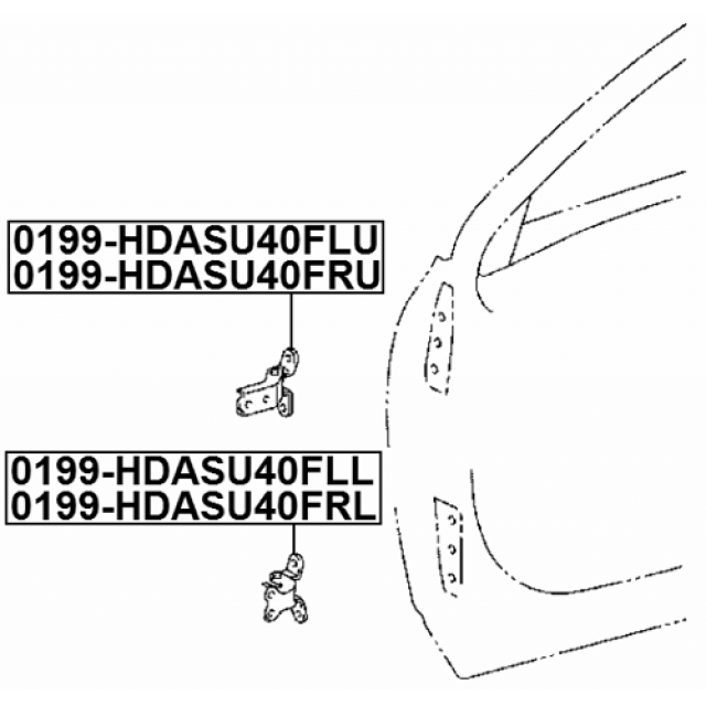 FRONT LEFT DOOR UPPER HINGE - Image 2