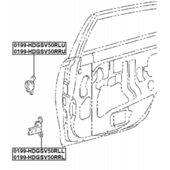 Alternative view of REAR LEFT DOOR LOWER HINGE