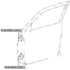 Alternative view of FRONT LEFT DOOR UPPER HINGE