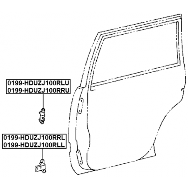 REAR LEFT DOOR UPPER HINGE - Image 2