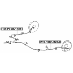 Alternative view of PARKING BRAKE CABLE, RIGHT