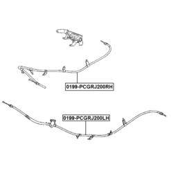 Alternative view of PARKING BRAKE CABLE, LEFT