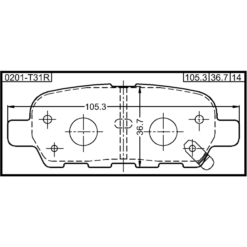 Alternative view of PAD KIT, DISC BRAKE, REAR