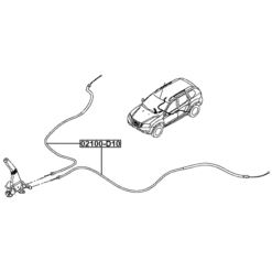 Alternative view of PARKING BRAKE CABLE