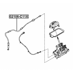Alternative view of TRANSMISSION GEAR CHANGE CABLE