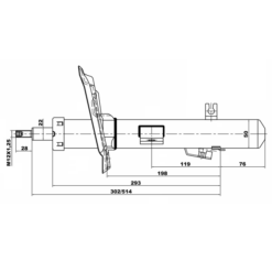 Alternative view of SHOCK ABSORBER FRONT RIGHT