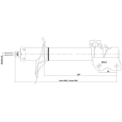 Alternative view of SHOCK ABSORBER FRONT LEFT GAS.TWIN TUBE