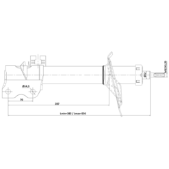 Alternative view of SHOCK ABSORBER FRONT RIGHT GAS.TWIN TUBE