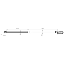 Alternative view of TAILGATE GAS STRUT RIGHT (WITH BRACKET) L527/555N