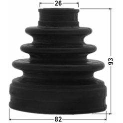 Alternative view of BOOT INNER CV JOINT KIT 82X93X26
