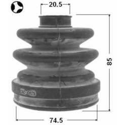 Alternative view of BOOT INNER CV JOINT KIT 74.5X85X20.5
