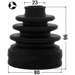 Alternative view of BOOT INNER CV JOINT KIT 80X96X23