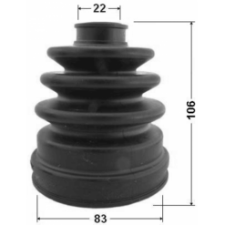 Alternative view of BOOT INNER CV JOINT KIT 83X106X22