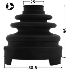 Alternative view of BOOT INNER CV JOINT KIT 88.5X96X25