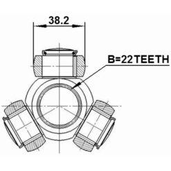 Alternative view of TRIPOD JOINT 22X38.2