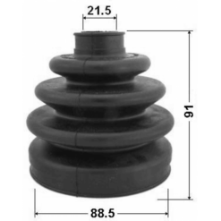 Alternative view of BOOT OUTER CV JOINT KIT 88.5X91X21.5