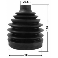 Alternative view of BOOT OUTER CV JOINT KIT PVC 98X110X27.5
