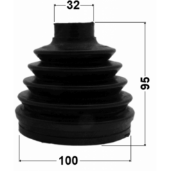 Alternative view of BOOT OUTER CV JOINT KIT PVC 100X95X32