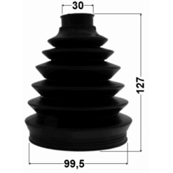 Alternative view of BOOT OUTER CV JOINT KIT PVC 99.5X127X30
