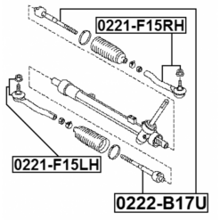 Alternative view of STEERING TIE ROD END LEFT