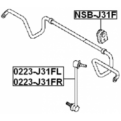 Alternative view of FRONT LEFT STABILIZER LINK / SWAY BAR LINK