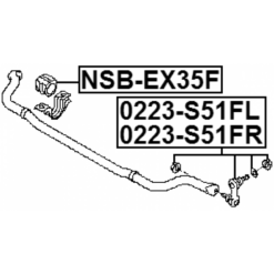 Alternative view of FRONT LEFT STABILIZER LINK / SWAY BAR LINK