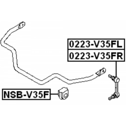 Alternative view of FRONT LEFT STABILIZER LINK / SWAY BAR LINK