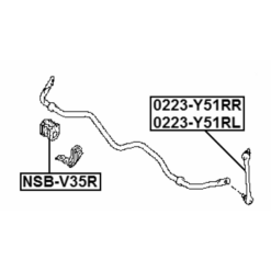 Alternative view of REAR RIGHT STABILIZER LINK / SWAY BAR LINK